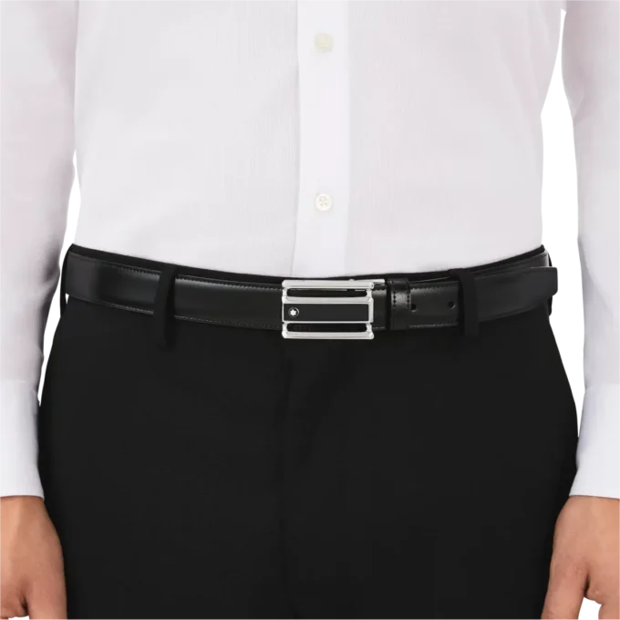 Curea reversibilă din piele negru/maro de 30 mm Curea reversibilă din piele negru/maro de 30 mm