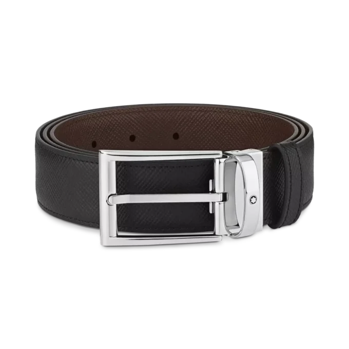 Curea reversibilă din piele negru/maro de 35 mm Curea reversibilă din piele negru/maro de 35 mm