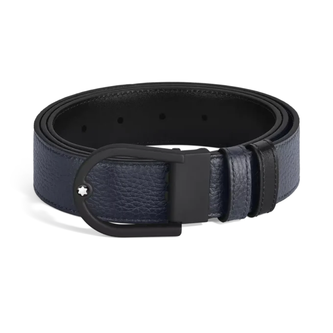 Curea reversibilă Horseshoe 35 mm din piele granulată Curea reversibilă Horseshoe 35 mm din piele granulată