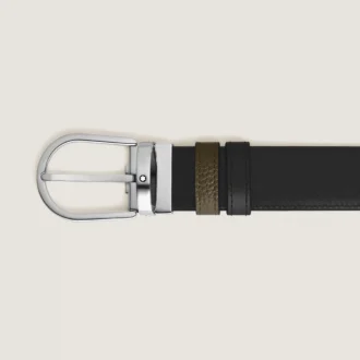 Curea reversibilă Horseshoe 35 mm din piele granulată