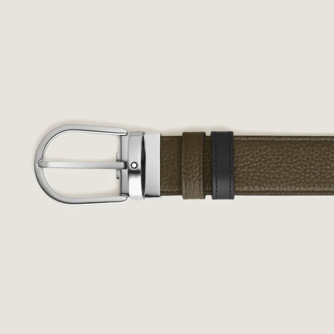 Curea reversibilă Horseshoe 35 mm din piele granulată Curea reversibilă Horseshoe 35 mm din piele granulată