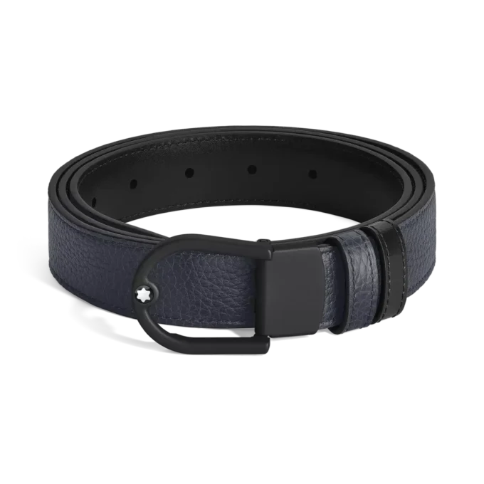 Curea reversibilă Horseshoe de 30 mm din piele granulată Curea reversibilă Horseshoe de 30 mm din piele granulată