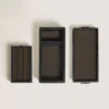 Cutie pentru stilouri, piele cu imprimeu croco, negru Cutie pentru stilouri, piele cu imprimeu croco, negru