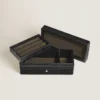Cutie pentru stilouri, piele cu imprimeu croco, negru Cutie pentru stilouri, piele cu imprimeu croco, negru