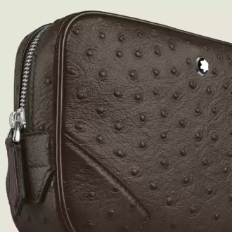 Mini geantă crossbody imprimată cu struț