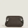 Mini geantă crossbody imprimată cu struț Mini geantă crossbody imprimată cu struț