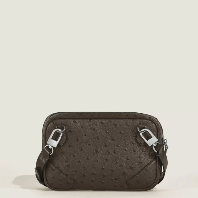 Mini geantă crossbody imprimată cu struț Mini geantă crossbody imprimată cu struț