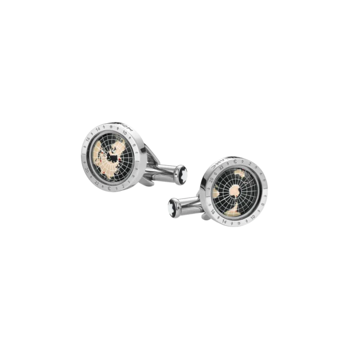 Montblanc 1858 Geosphere Cufflinks Black Montblanc 1858 Geosphere Cufflinks Black