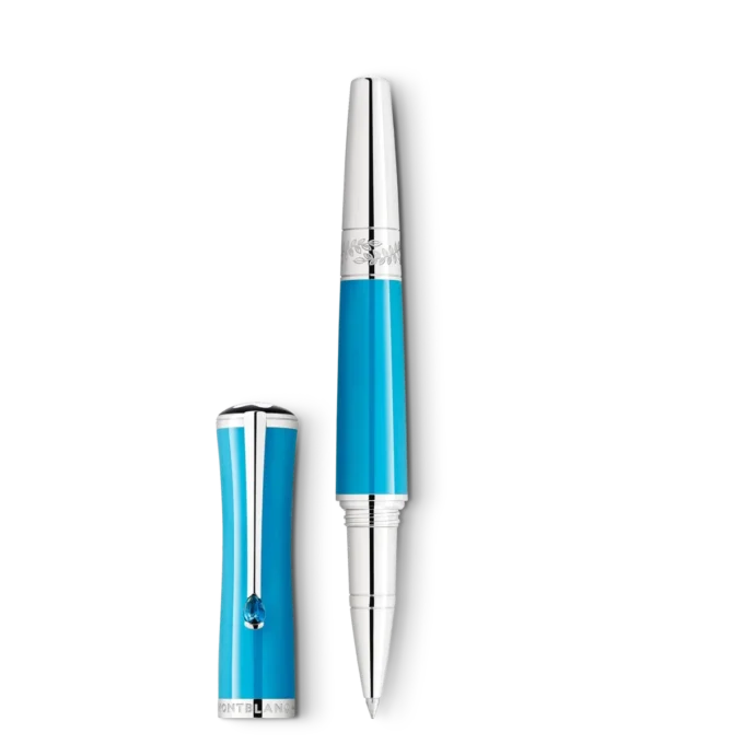 Montblanc Maria Callas Ediție specială Rollerball de culoare turcoaz Montblanc Maria Callas Ediție specială Rollerball de culoare turcoaz