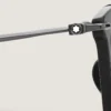 Ochelari de soare cu ramă dreptunghiulară din acetat negru Ochelari de soare cu ramă dreptunghiulară din acetat negru