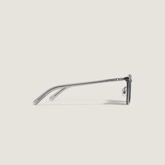 Ochelari de soare cu ramă ovală din acetat gri Ochelari de soare cu ramă ovală din acetat gri