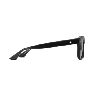 Ochelari de soare dreptunghiulari cu ramă din acetat de culoare neagră