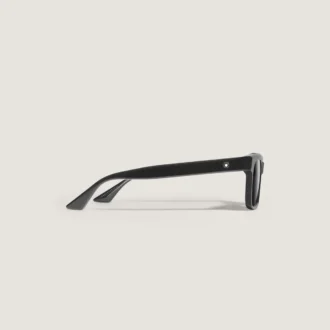 Ochelari de soare dreptunghiulari cu ramă din acetat de culoare neagră
