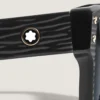 Ochelari de soare dreptunghiulari cu ramă din acetat de culoare neagră Ochelari de soare dreptunghiulari cu ramă din acetat de culoare neagră