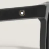 Ochelari de soare dreptunghiulari cu ramă din acetat de culoare neagră Ochelari de soare dreptunghiulari cu ramă din acetat de culoare neagră