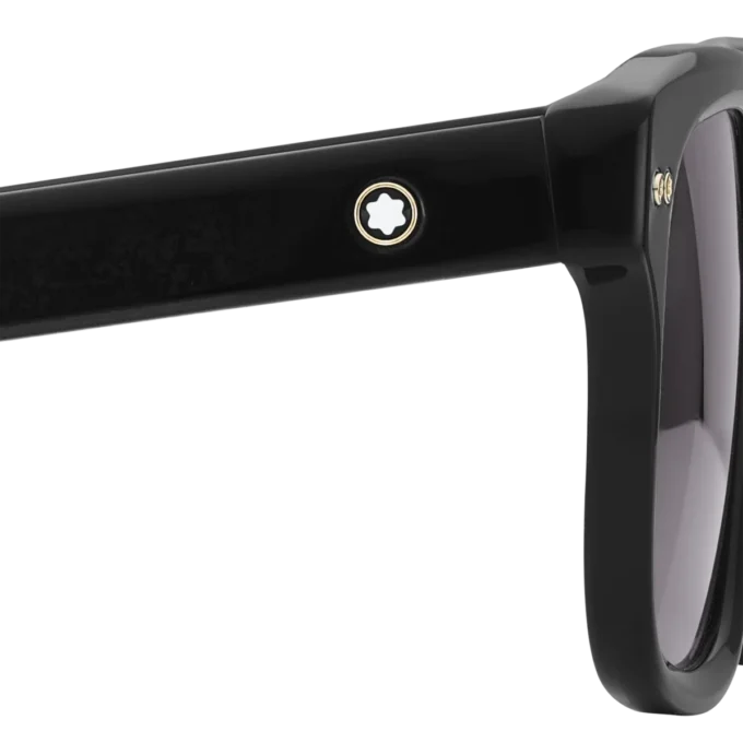 Ochelari de soare dreptunghiulari cu ramă din acetat de culoare neagră Ochelari de soare dreptunghiulari cu ramă din acetat de culoare neagră