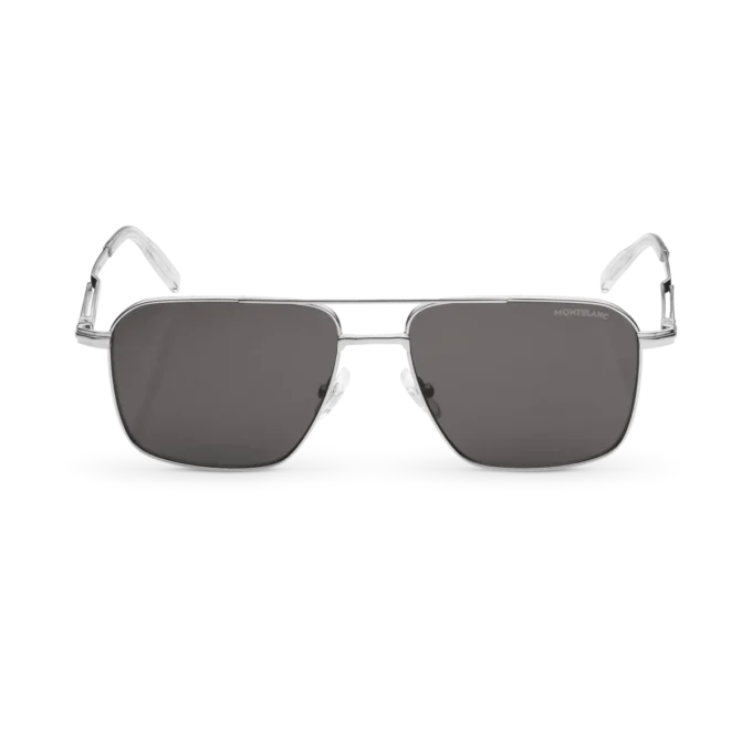 Ochelari de soare dreptunghiulari cu ramă metalică argintie Ochelari de soare dreptunghiulari cu ramă metalică argintie