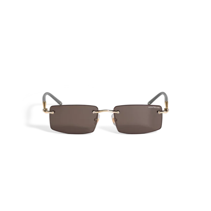 Ochelari de soare dreptunghiulari cu ramă metalică aurie Ochelari de soare dreptunghiulari cu ramă metalică aurie