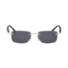 Ochelari de soare dreptunghiulari cu ramă metalică aurie Ochelari de soare dreptunghiulari cu ramă metalică aurie