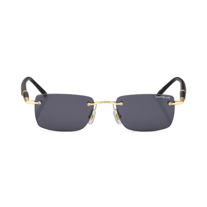 Ochelari de soare dreptunghiulari cu ramă metalică aurie Ochelari de soare dreptunghiulari cu ramă metalică aurie