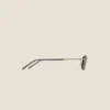 Ochelari de soare dreptunghiulari cu ramă metalică aurie Ochelari de soare dreptunghiulari cu ramă metalică aurie