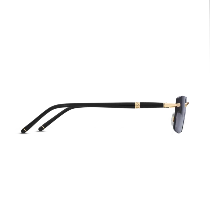 Ochelari de soare dreptunghiulari cu ramă metalică aurie Ochelari de soare dreptunghiulari cu ramă metalică aurie