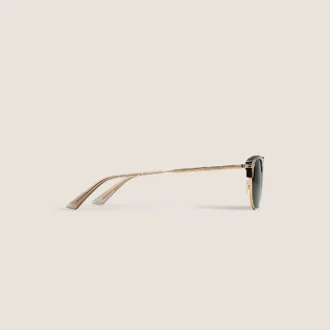 Ochelari de soare dreptunghiulari cu ramă metalică aurie