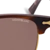 Ochelari de soare dreptunghiulari cu ramă metalică aurie Ochelari de soare dreptunghiulari cu ramă metalică aurie