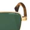 Ochelari de soare dreptunghiulari cu ramă metalică aurie Ochelari de soare dreptunghiulari cu ramă metalică aurie