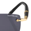 Ochelari de soare dreptunghiulari cu ramă metalică aurie Ochelari de soare dreptunghiulari cu ramă metalică aurie