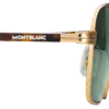 Ochelari de soare dreptunghiulari cu ramă metalică aurie Ochelari de soare dreptunghiulari cu ramă metalică aurie