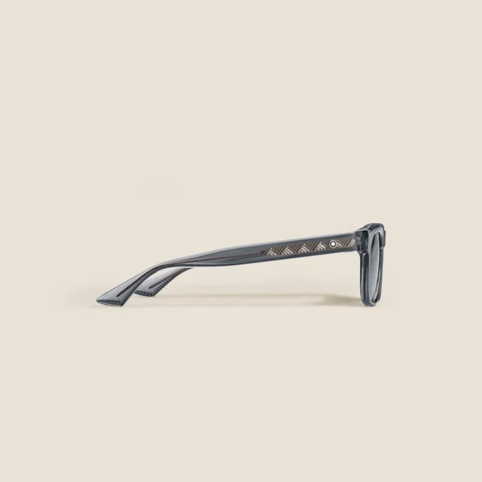 Ochelari de soare pătrați cu ramă din acetat de culoare gri Ochelari de soare pătrați cu ramă din acetat de culoare gri