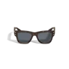 Ochelari de soare pătrați cu ramă din acetat de culoare havana Ochelari de soare pătrați cu ramă din acetat de culoare havana