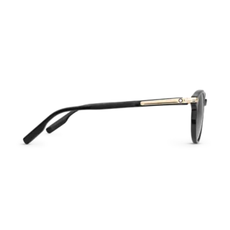 Ochelari de soare pătrați cu ramă din acetat de culoare neagră