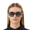 Ochelari de soare pătrați cu ramă din acetat de culoare neagră Ochelari de soare pătrați cu ramă din acetat de culoare neagră
