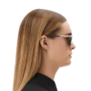 Ochelari de soare pătrați cu ramă din acetat de culoare neagră Ochelari de soare pătrați cu ramă din acetat de culoare neagră