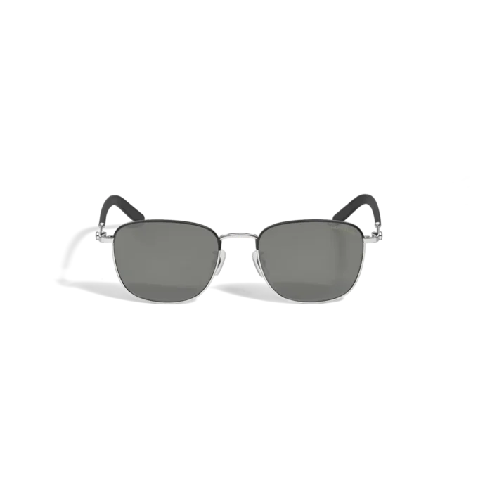 Ochelari de soare pătrați cu ramă metalică argintie Ochelari de soare pătrați cu ramă metalică argintie