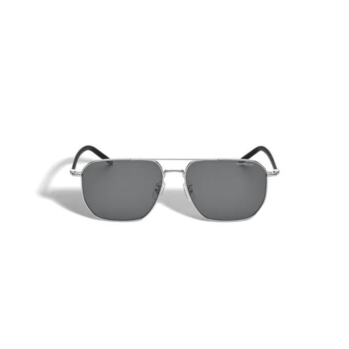 Ochelari de soare pătrați cu ramă metalică argintie Ochelari de soare pătrați cu ramă metalică argintie