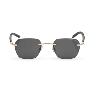 Ochelari de soare pătrați cu ramă metalică aurie Ochelari de soare pătrați cu ramă metalică aurie