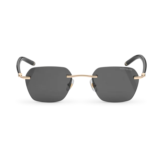 Ochelari de soare pătrați cu ramă metalică aurie Ochelari de soare pătrați cu ramă metalică aurie