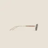 Ochelari de soare pătrați cu ramă metalică aurie Ochelari de soare pătrați cu ramă metalică aurie