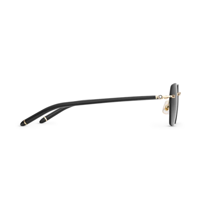Ochelari de soare pătrați cu ramă metalică aurie Ochelari de soare pătrați cu ramă metalică aurie