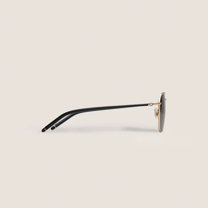 Ochelari de soare pătrați cu ramă metalică aurie Ochelari de soare pătrați cu ramă metalică aurie