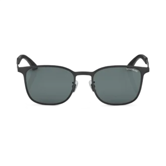 Ochelari de soare pătrați cu ramă metalică de culoare neagră