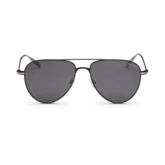 Ochelari de soare pătrați cu ramă metalică de culoare neagră