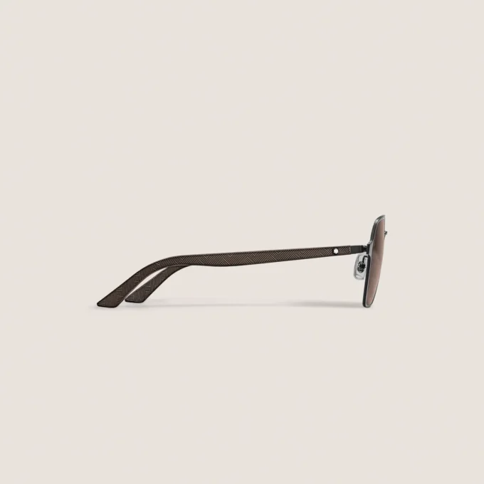 Ochelari de soare pătrați cu ramă metalică neagră Ochelari de soare pătrați cu ramă metalică neagră