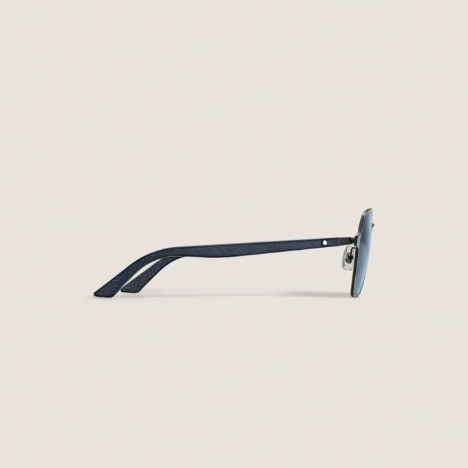 Ochelari de soare pătrați cu ramă metalică neagră Ochelari de soare pătrați cu ramă metalică neagră