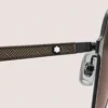 Ochelari de soare pătrați cu ramă metalică neagră Ochelari de soare pătrați cu ramă metalică neagră