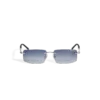 Ochelari de soare rectangulari cu ramă metalică argintie Ochelari de soare rectangulari cu ramă metalică argintie