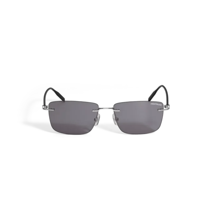 Ochelari de soare rectangulari cu ramă metalică argintie Ochelari de soare rectangulari cu ramă metalică argintie